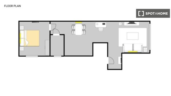 Piso de 1 dormitorio en alquiler en Málaga