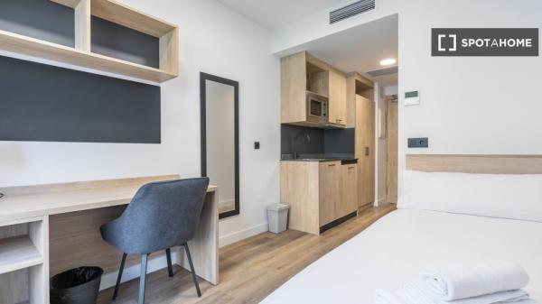 Apartamento estudio en alquiler en residencia en La Paz, Madrid