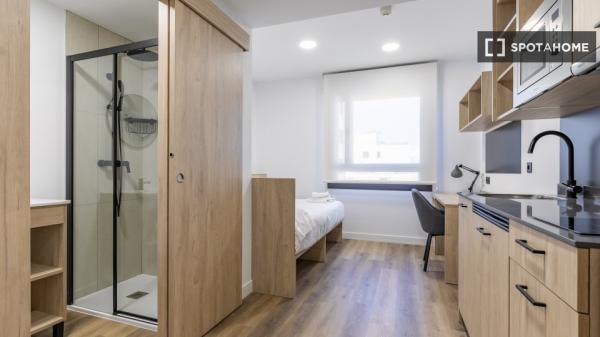 Apartamento estudio en alquiler en residencia en La Paz, Madrid