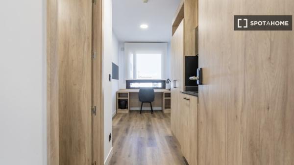 Apartamento estudio en alquiler en residencia en La Paz, Madrid