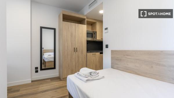 Apartamento estudio en alquiler en residencia en La Paz, Madrid